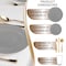 Smarty Had A Party Gray with Gold Organic Round Disposable Plastic Wedding Value Set, 720PK 930GGVS120 - alternate 2